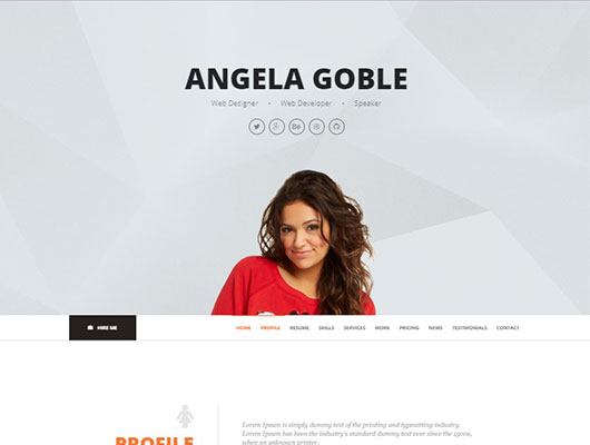 Genio v1.3 - OnePage, Resume Personal Portfolio Template